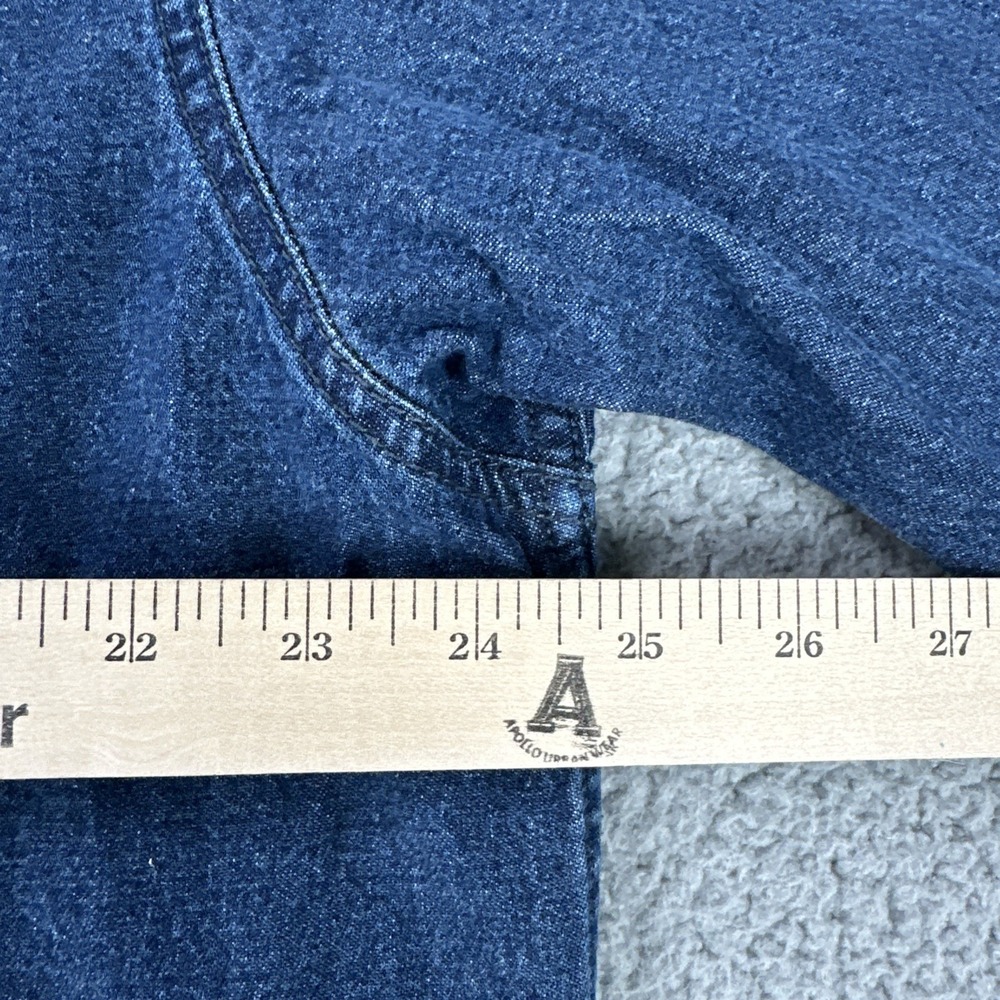 Levi Strauss Signature Denim Jacket Men Large Blue Pockets Workwear Metal Button - Picture 5 of 16